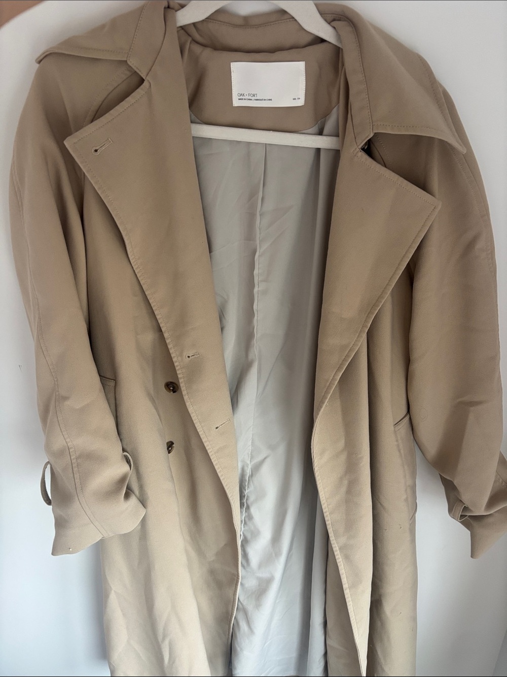 OAK + FORT Beige Trench Coat